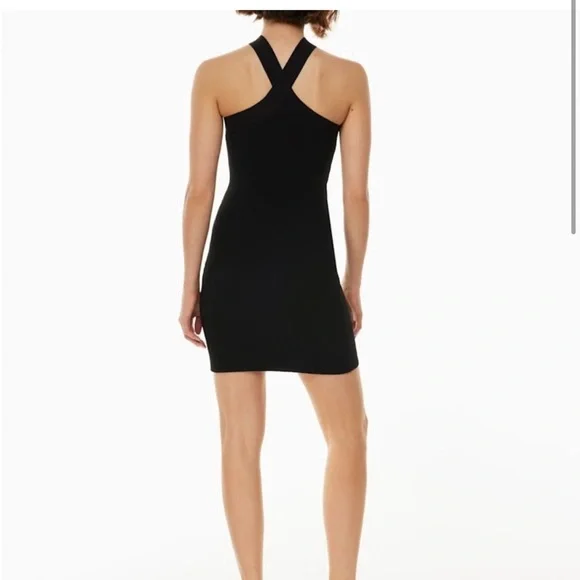 Aritzia Babaton Babaton Sculpt Knit Criss Cross Dress in black - Picture 3 of 3